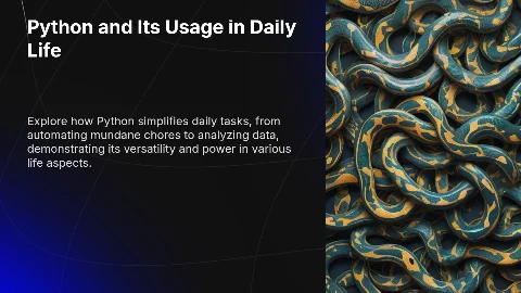 Python and Its Usage in Life