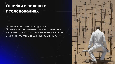 Ошибки встречаемые в полевых опытах
