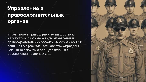 Виды управления в правоохранительных органах