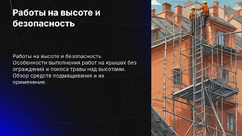 Работы на высоте: безопасность и меры предосторожности
