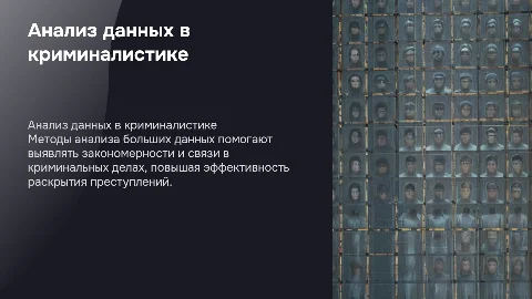 Применение методов анализа больших данных в раскрытии преступлений
