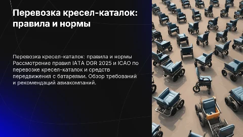 Перевозка кресел-каталок и средств передвижения с батареями