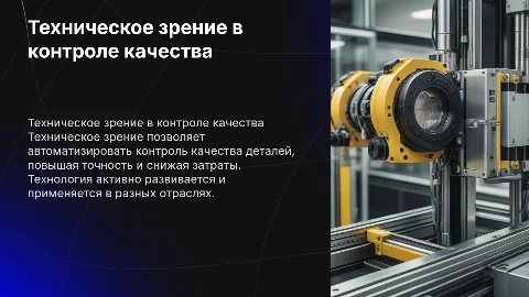 Перспективы технического зрения в контроле качества деталей