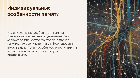 Индивидуальные особенности памяти