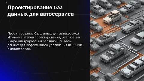 Проектирование реляционной базы данных для автосервиса