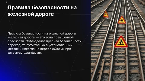 Правила поведения на железной дороге