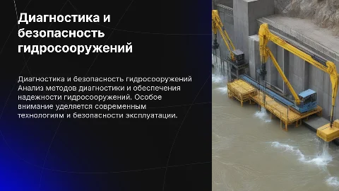 Методы диагностики и безопасности эксплуатации гидросооружений