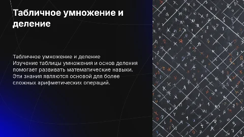 Табличное умножения и деления