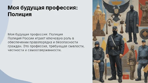 Моя будущая профессия- Полиция России