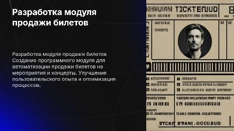 Разработка модуля продажи билетов на мероприятия и концерты