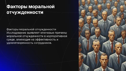Факторы моральной отчужденности в корпоративной среде