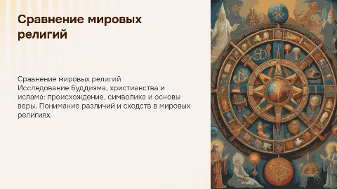 Сравнение мировых религий: буддизм, христианство, ислам