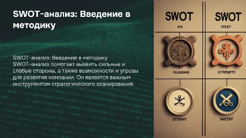 слайд swot анализ