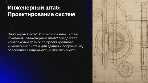 Презентация проектной организации Инженерный штаб