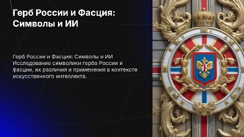 Герб России с Фасцией разные гербы для ИИ