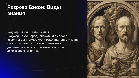 роджер бэкон о видах знания