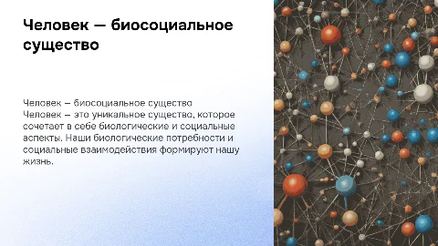 Человек биосоциальное существо