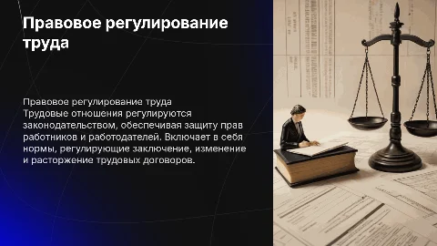 Правовое регулирование трудовых отношений