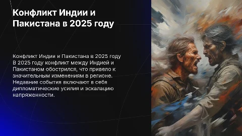 Конфликт Индии и Пакистана: Презентация на 2025 год