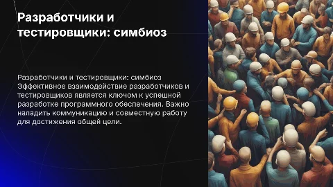 разработчики и тестировщики