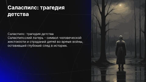 Саласпилс - преступление против детства