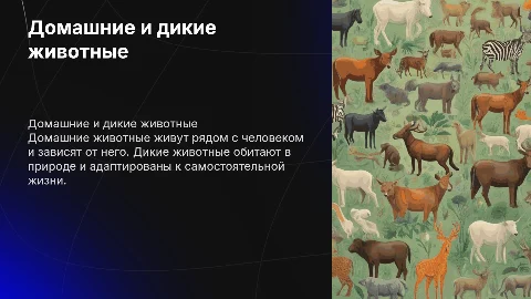 домашние и дикие животные