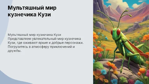 Мультяшные изображения кузнечика кузи