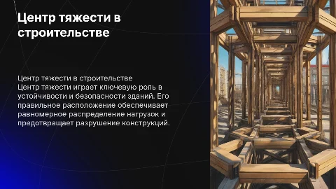 центр тяжести в строительстве