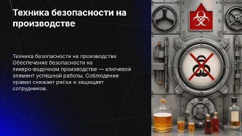 техника безопасности на ликеро-водочном предприятии