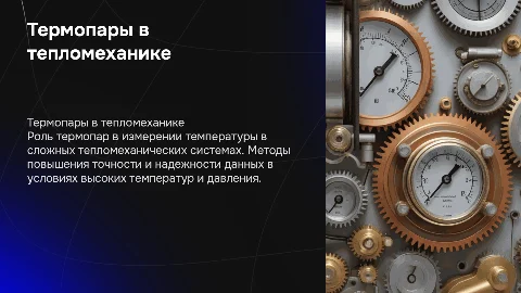 термопарным измерениям в сложных тепломеханических системах