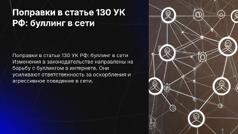 поправки в статье 130 ук рф булинг в сети интернет и аргументация