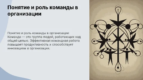 Команда и типы команд: Роль командной работы в организации