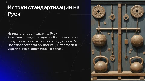 Развитие стандартизации на Руси
