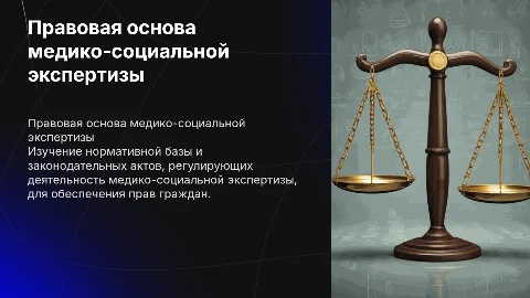 Правовая основа медико-социальной экспертизы