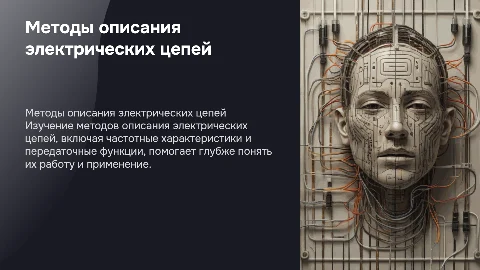 Методы описания электрических цепей и их частотные характеристики