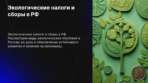 Экологические платежи налоги и сборы в России