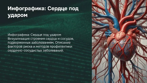 Инфографика «Сердце под ударом»: здоровье сердца и сосудов