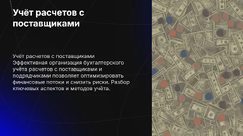 Организация бухгалтерского учёта расчетов с поставщиками