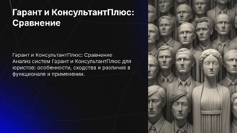 Сравнительный анализ систем Гарант и КонсультантПлюс для юристов