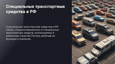 Специализированные и специальные транспортные средства в России