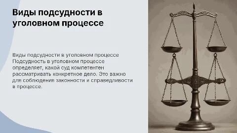 Виды подсудности в уголовном процессе