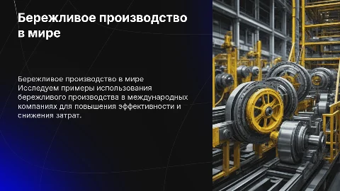 Примеры применения бережливого производства в зарубежных компаниях