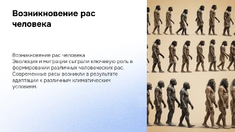 возникновение рас человека