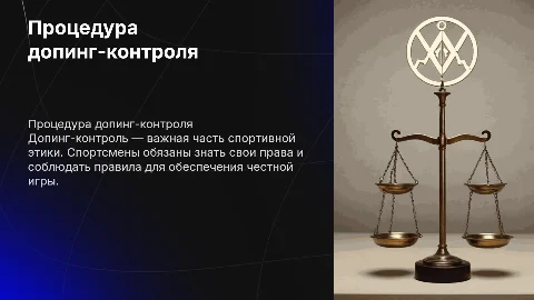 Процедура допинг-контроля. Права и обязанности спортсмена