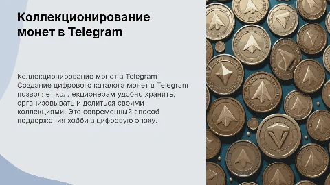 Коллекционирование монет: цифровой каталог в Telegram