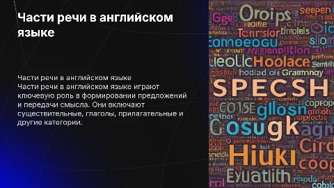 части речи в английском языке