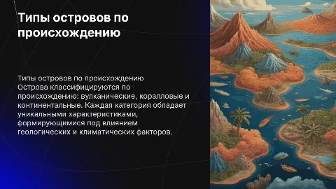 Острова их типы по происхождению