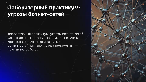 Разработка лабораторного практикума по угрозам ботнет-сетей