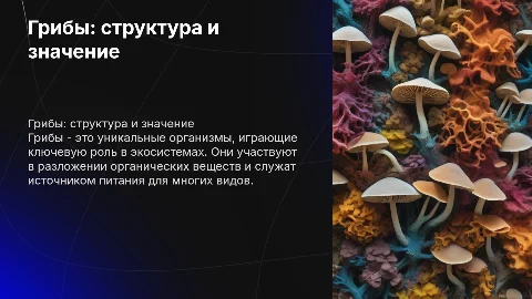 Грибы: строение, способы питания и роль в экосистемах