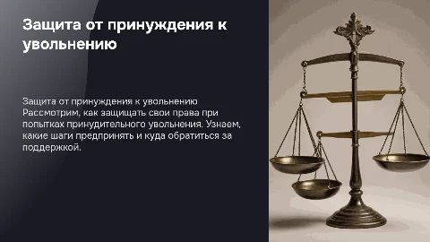 Защита прав при принуждении к увольнению